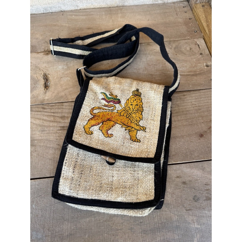 Jamaican Shoulder Bag Lakhay Collection 100% Hemp Made In Nepal